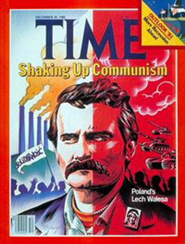 Lech Walesa na naslovnici Timea Lech Walesa na naslovnici Timea
